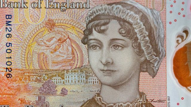 Банкнота Джейн Остин в 10 фунтов стерлингов